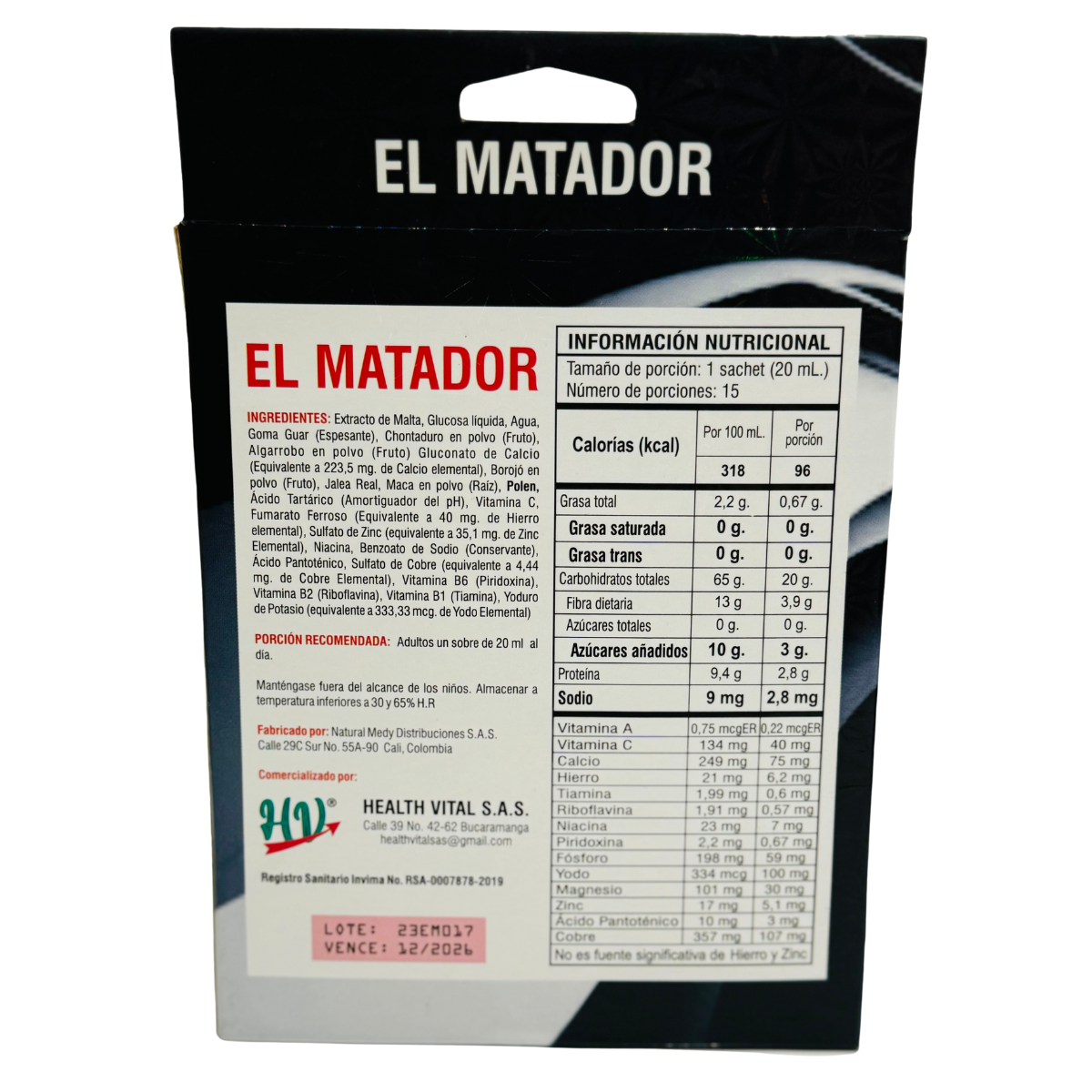 El Matador 20mL Sachet