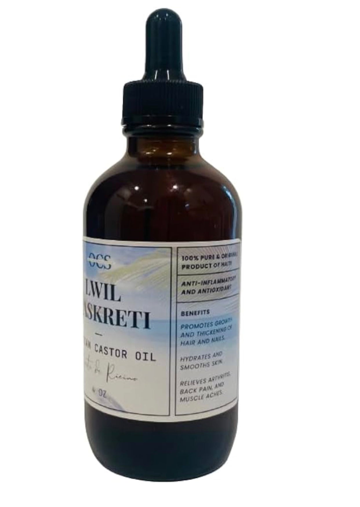 Lwil Maskreti- Haitian Black Castor Oil- 4oz